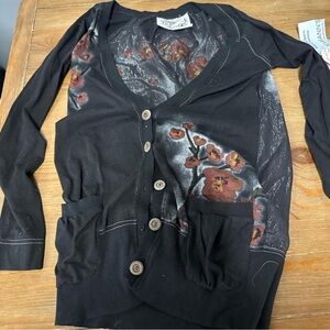 Floral Button-Up Cardigan